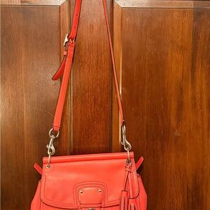 Coach Legacy Willis Bag 2012 Coral Crossbody / Shoulder Bag EUC